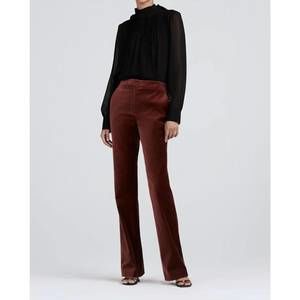NEW DEREK LAM 10 CROSBY blake flare trouse in mahogany